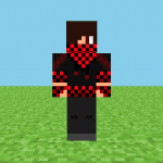 Black & Red Checker Minecraft Skin