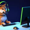 DALL·E 2022-08-28 18.32.03 - a photorealistic 3D render of A Shiba Inu playing a computer with...png