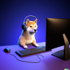 DALL·E 2022-08-28 18.31.57 - a photorealistic 3D render of A Shiba Inu playing a computer with...png