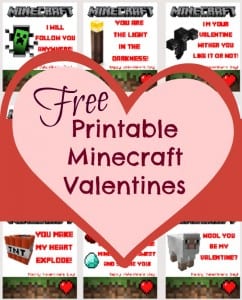 Printable Minecraft Valentines » SKrafty