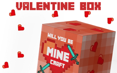 Free Printable Minecraft Valentine Box PLUS Free Minecraft Printable Valentines