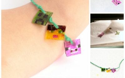 Minecraft-Inspired Shrink Plastic Charm Bracelet