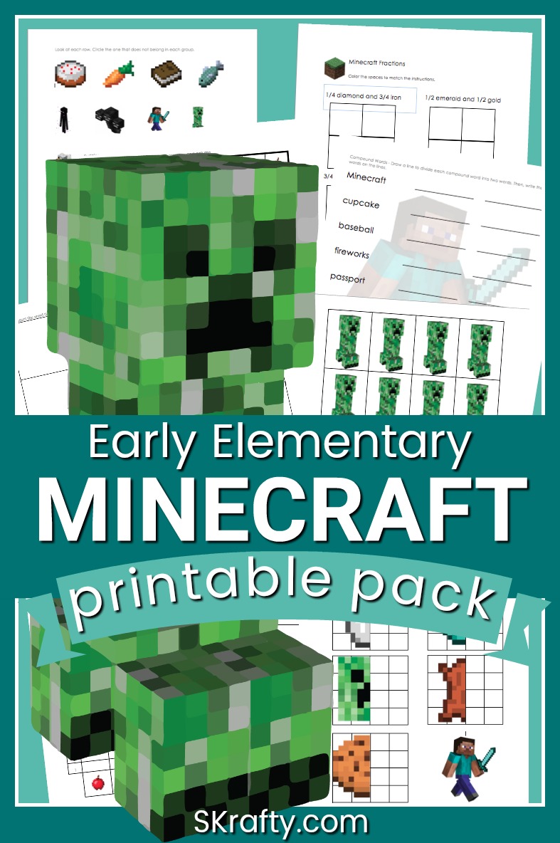 Minecraft Printable Activity Pack » SKrafty