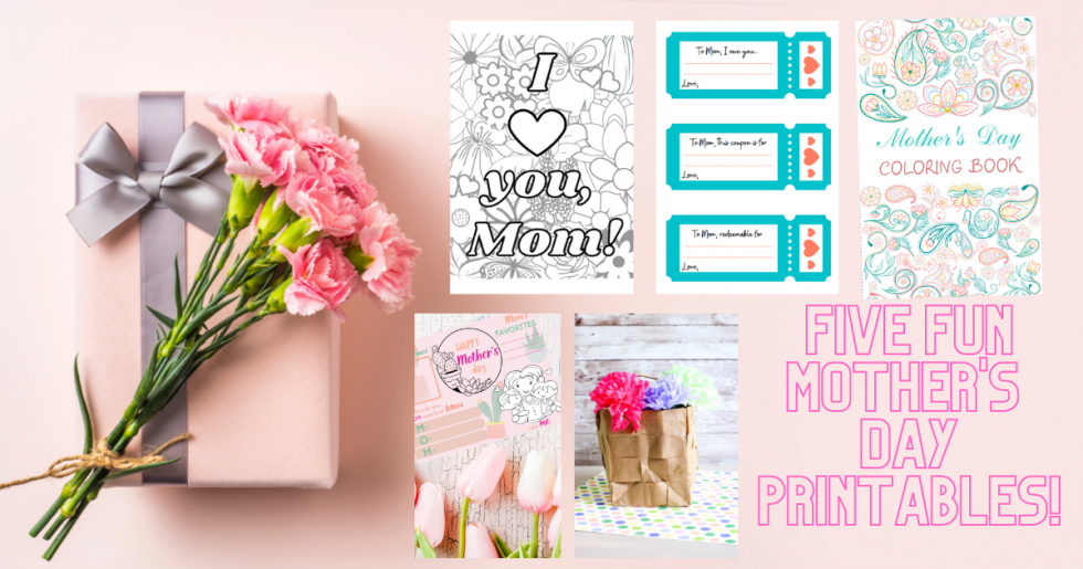 FIVE FREE FUN Mother's Day Printables » SKrafty
