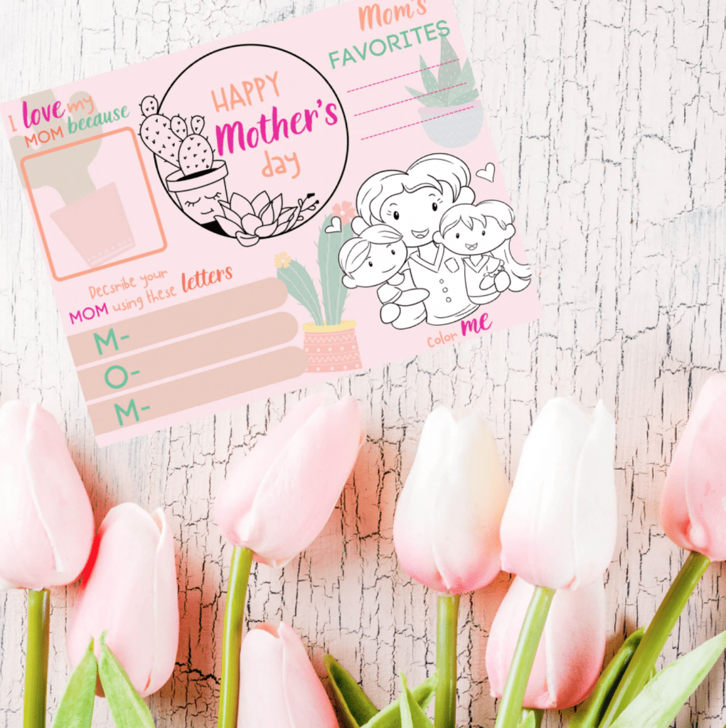 Mother's Day Placemats for Kids » SKrafty
